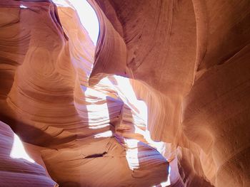 Low angle view of rock formation