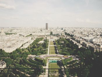 High angle view of fountain