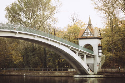 Low angle view of bridge over river