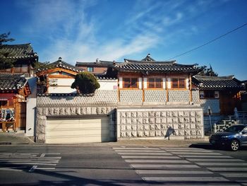 Built structure against cloudy sky