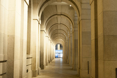 Empty corridor of building