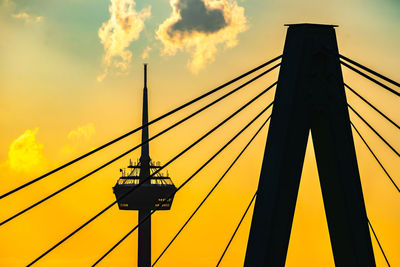 Sunset over cologne's tv-tower 