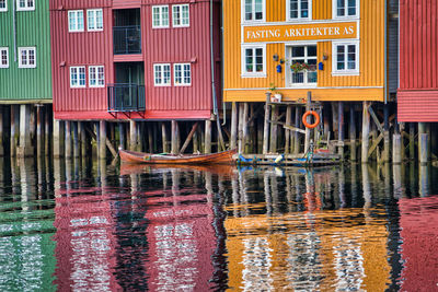 Reflection of building in canal