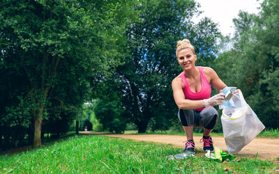 Full length of woman in park