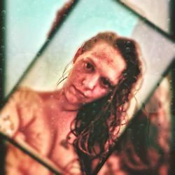 Close-up portrait of young woman