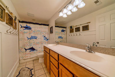 Interior of bathroom at home