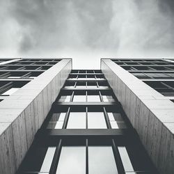 Low angle view of modern building against sky