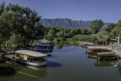 Boats in lake