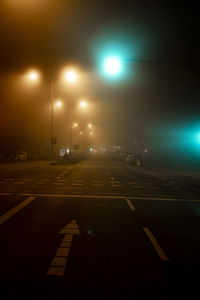 Street lights at night