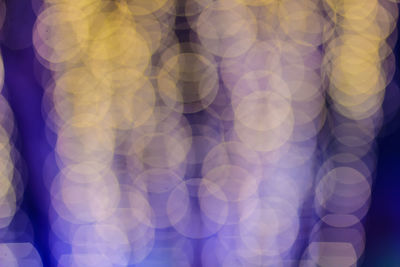 Defocused image of illuminated lights