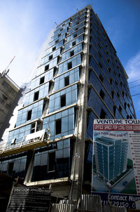 Low angle view of building against sky