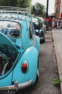 Vintage car on street