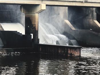 View of bridge over river