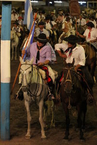 Men on road