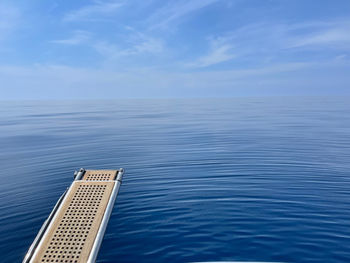 High angle view of sea against sky