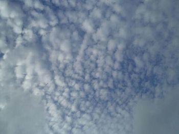 Low angle view of cloudy sky