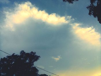 Low angle view of cloudy sky