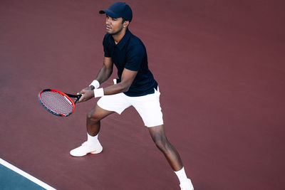 Man playing tennis