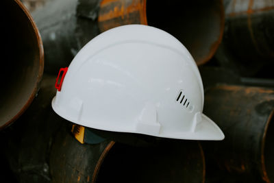 Close-up of hat in car