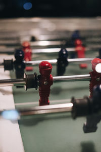Close-up of figurine on table