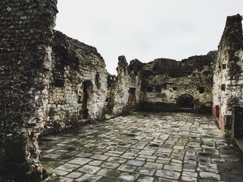 View of old ruin building against sky