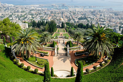 View over haifa and the baha'i gardens