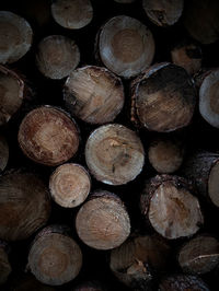 Full frame shot of logs