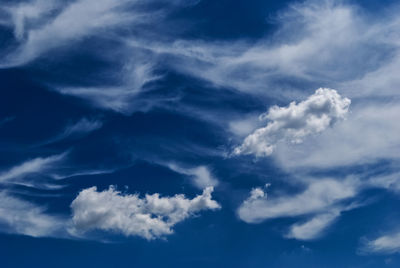 Low angle view of clouds in sky