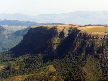 High angle view of landscape against sky