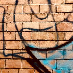 High angle view of shadow on wall