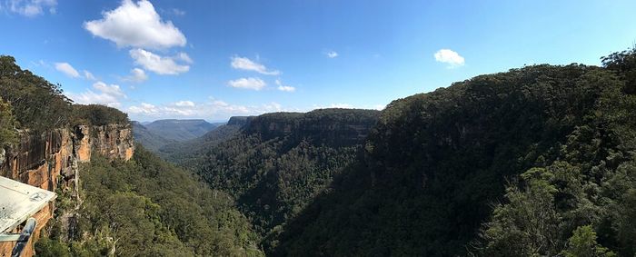 Panoramic view of mountains against sky