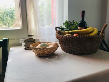 Close-up of potted plant on table at home