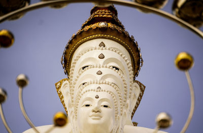 Low angle view of temple against sky