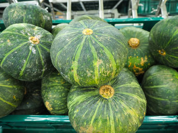 Close-up of pumpkin for sale at market stall