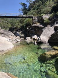 View of bridge over river