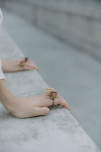 Close-up of hand of a woman