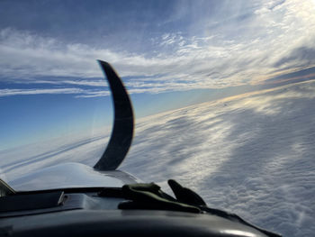 Airplane flying in sky