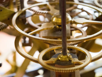 Close-up of metallic gears