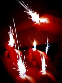 Close-up of lit candle
