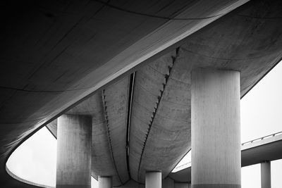 View of motorway bridges from underneath