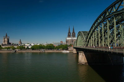 Bridge over river against sky