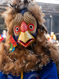 Close-up of person wearing mask