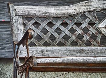 Close-up of wooden structure