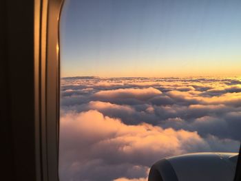 Majestic cloudscape seen from airplane