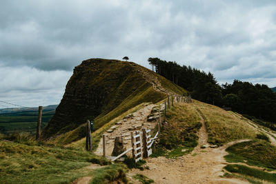 Built structure on land against sky