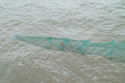 High angle view of swimming pool in sea