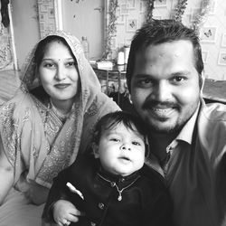 Portrait of happy friends