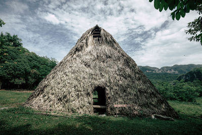 Tobacco dry hut in cuba