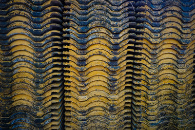Full frame shot of abandoned roof tiles