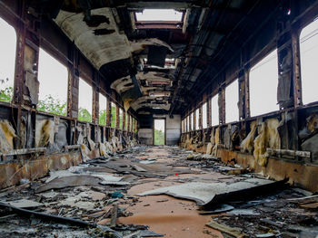 Interior of abandoned building